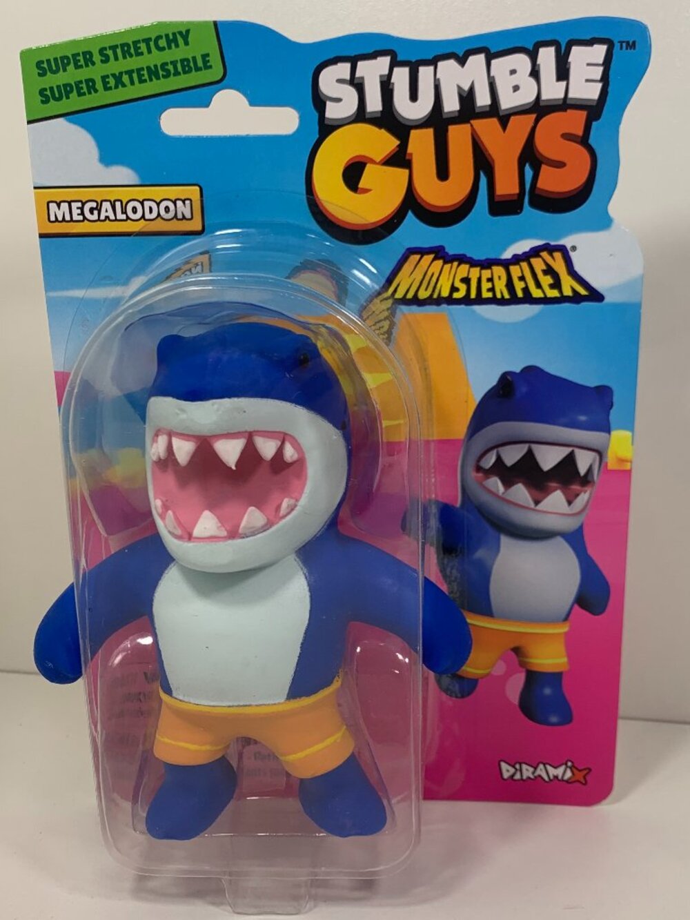 Stumble Guys Monster Flex Megalodon Super Stretchy Figure Toy 5” New